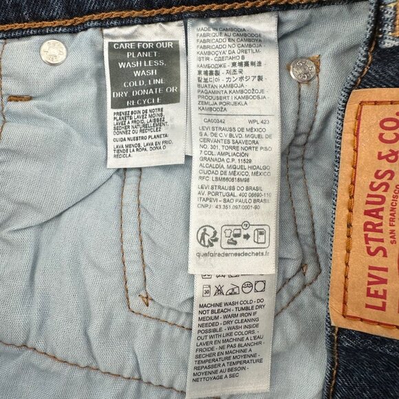 NWT Levis 501 Original Womens Blue Cropped High-Rise Straight Leg Jeans W29 L26 - Picture 7 of 12